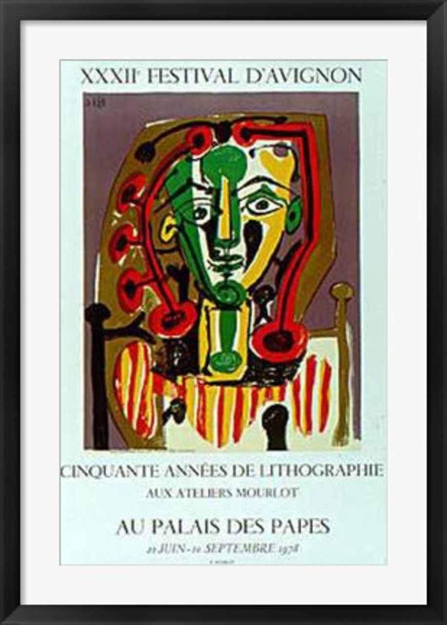 Framed Art XXXII Festival d'Avignon by Pablo Picasso 29 7/8 x 19 1/2